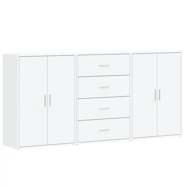 Populärt val vidaXL Skänkar 2 st vit 60x31x84 cm konstruerat trä