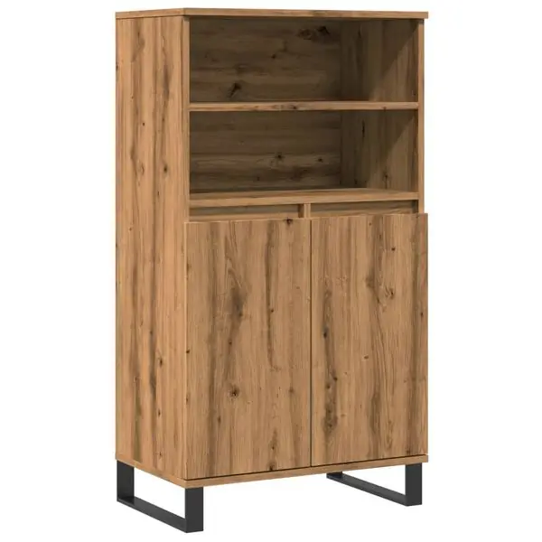 vidaXL Högskåp artisan ek 60x36x110 cm konstruerat trä Säker betalning