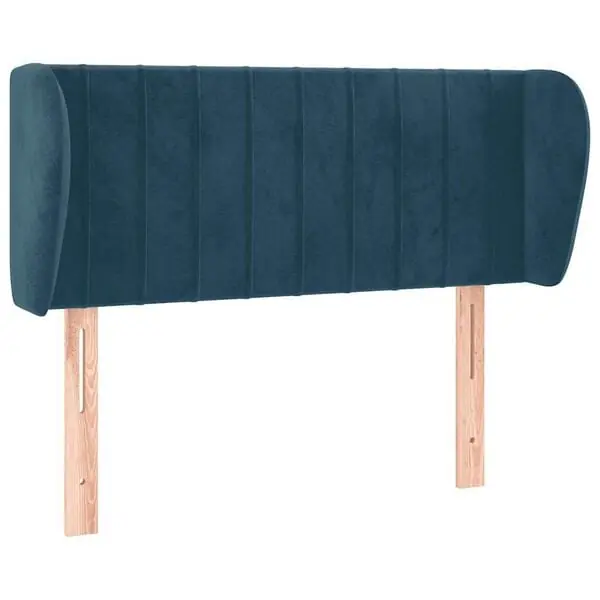 Erbjudande vidaXL Sänggavel med kanter mörkblå 83x23x78/88 cm sammet