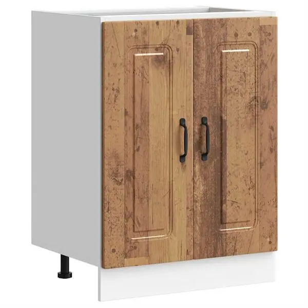 vidaXL Diskbänk underskåp åldrat trä 60x46x81,5 cm konstruerat trä Erbjudande