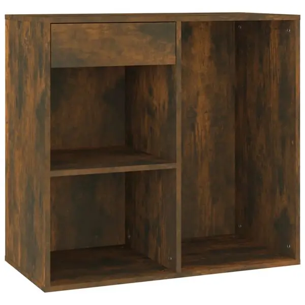 vidaXL Sminkskåp rökfärgad ek 80x40x75 cm konstruerat trä Lägg i varukorgen