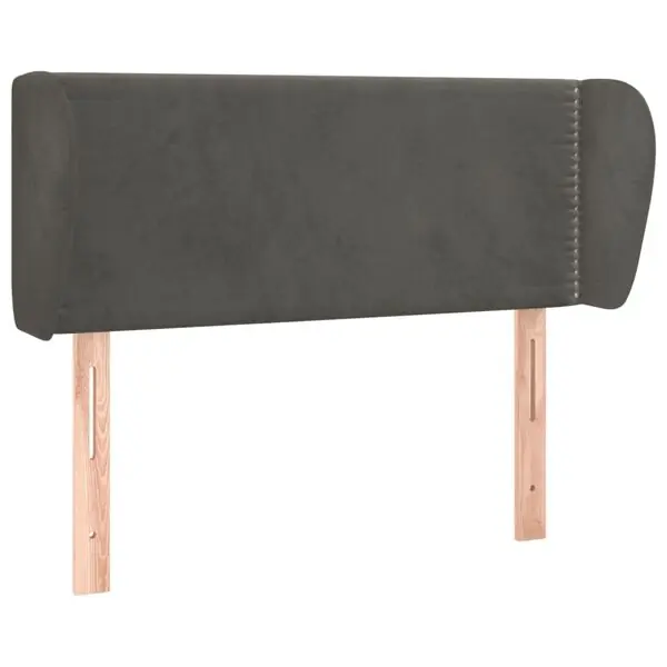 vidaXL Sänggavel med kanter mörkgrå 93x23x78/88 cm sammet Billig