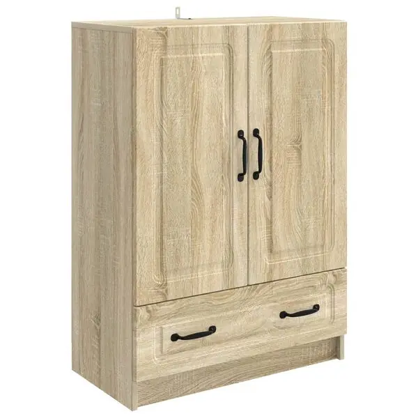 vidaXL Sideboard med låda Sonoma-ek 66 x 34,5 x 92 cm Konstruerat trä Rabatter