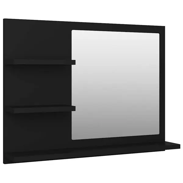 vidaXL Badrumsspegel svart 60x10,5x45 cm konstruerat trä Fynd
