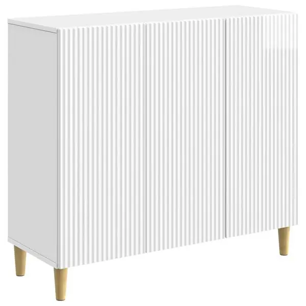 vidaXL Sideboard Vit högglans 89 x 34,5 x 80 cm Konstruerat trä Nyhet