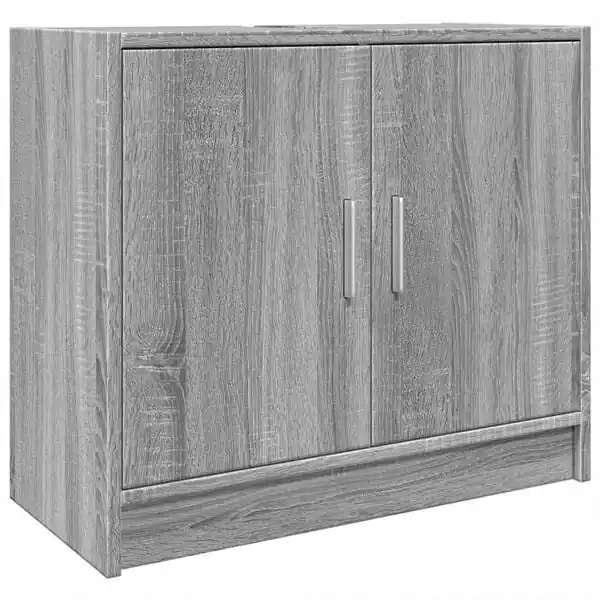 vidaXL Tvättställsskåp grå sonoma 63x29x55 cm konstruerat trä Billigare