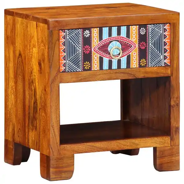 Rea vidaXL Sideboard Flerfärgsdesign 40 x 35 x 45 cm massivt akacia