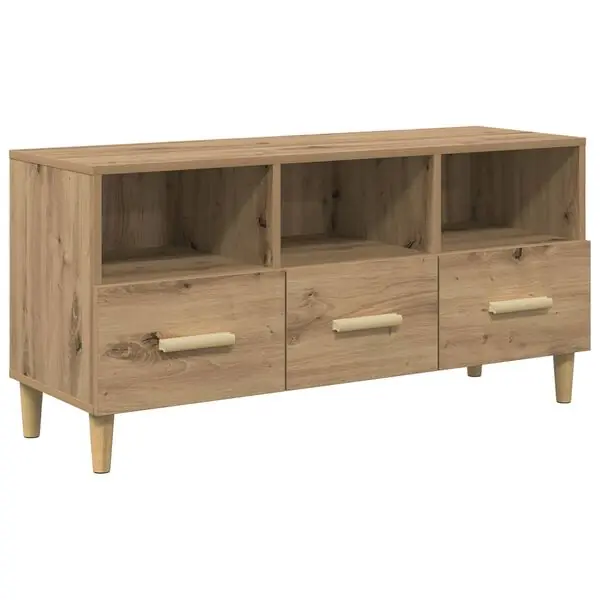 vidaXL TV-skåp med låda Artisan Ek 102 x 36 x 50 cm Konstruerat trä Populärt val