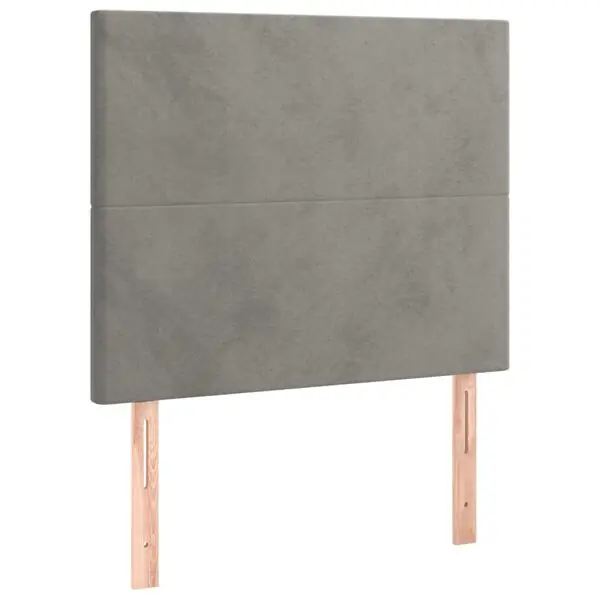 vidaXL Sänggavel ljusgrå 80x5x118/128 cm sammet I lager
