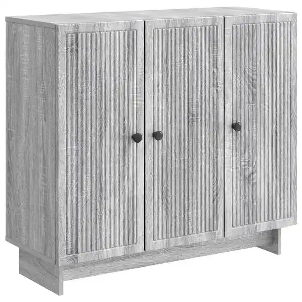 Expressleverans vidaXL Sideboard Grå sonoma-ek 89 x 34,5 x 80 cm Konstruerat trä