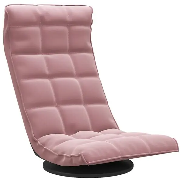 vidaXL Snurrbar golvstol rosa sammet Rabatt