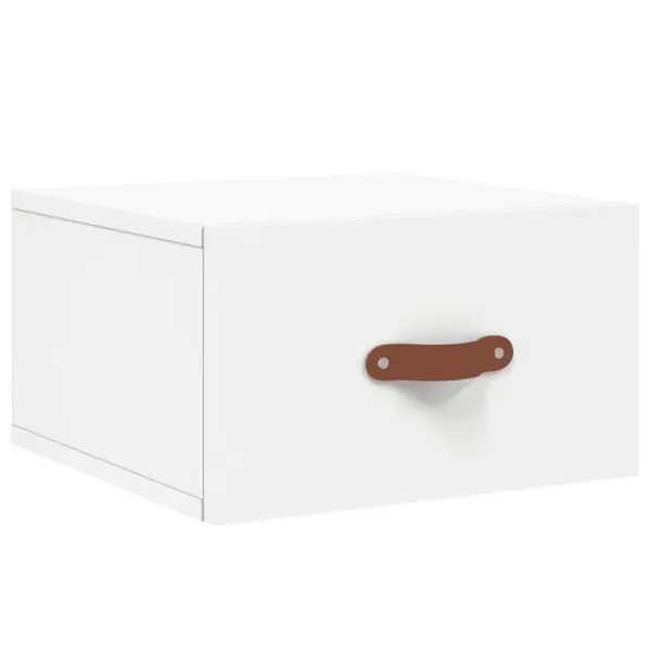 vidaXL Väggmonterat sängbord vit 35x35x20 cm I lager