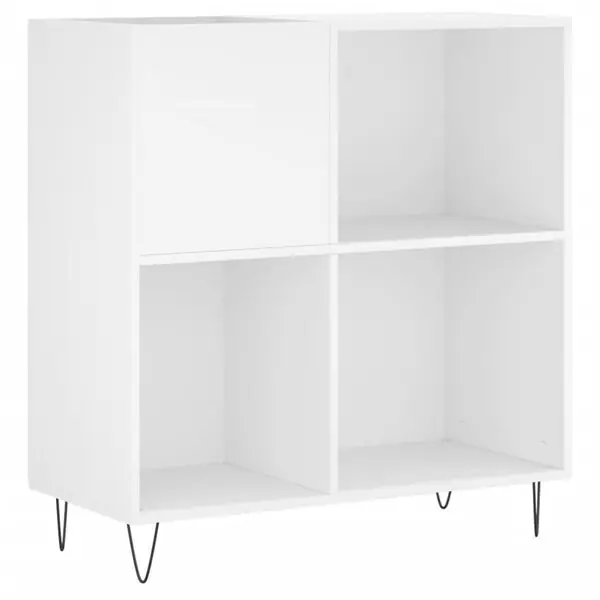 Endast idag vidaXL Stereobänk vit 84,5x38x89 cm konstruerat trä