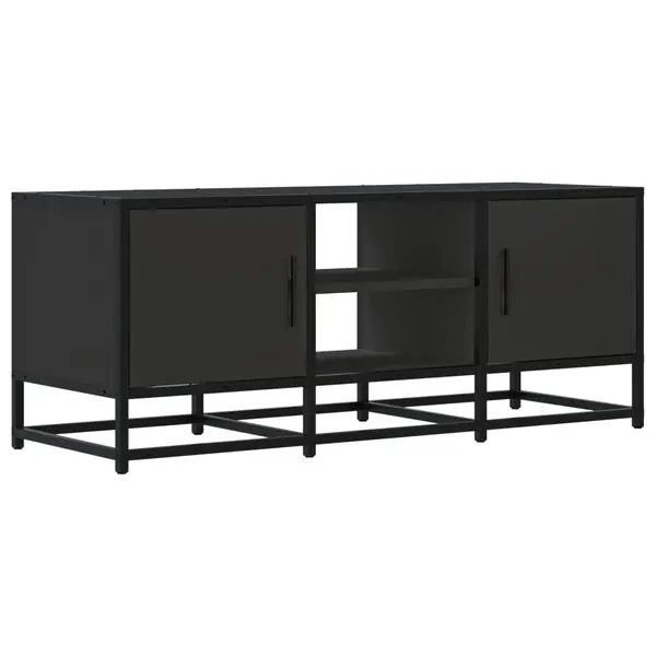 vidaXL Tv-bänk svart 100x35x41 cm konstruerat trä och metall I lager
