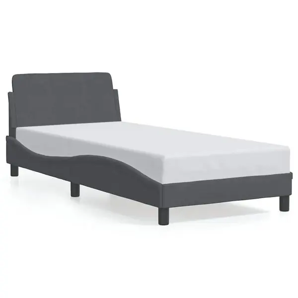 vidaXL Bed Frame "Dover" Dark Grey 80x200 cm Velvet Säker betalning