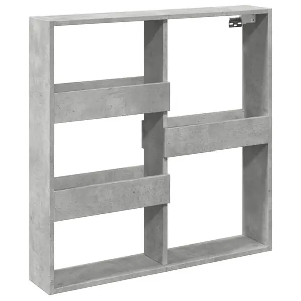 Premium vidaXL Väggskåp betonggrå 80x15x80 cm konstruerat trä