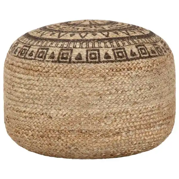 vidaXL Handgjord sittpuff brun 45x30 cm jute Beställ idag