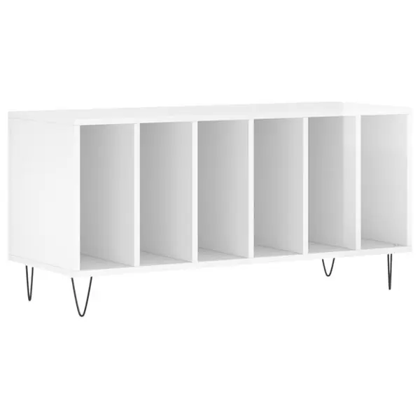 vidaXL Stereobänk vit högglans 100x38x48 cm konstruerat trä Kundfavorit