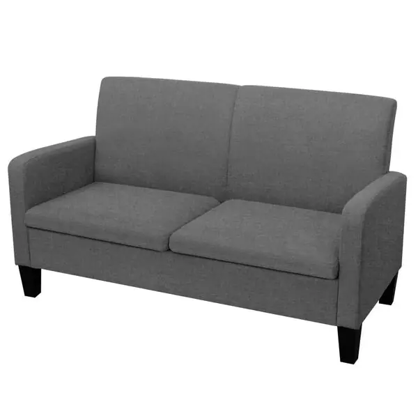 vidaXL 2-sitssoffa 135x65x76 cm mörkgrå Beställ idag