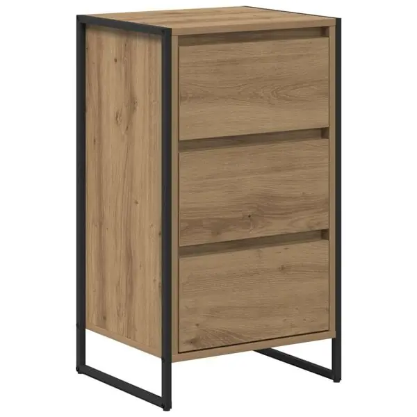 vidaXL Sideboard med låda Artisan Ek 42 x 36 x 75.5 cm Konstruerat trä Extra rabatt