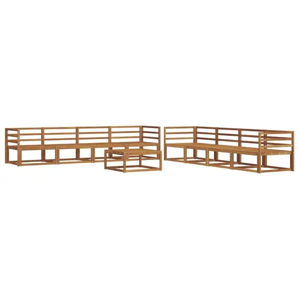 Utförsäljning vidaXL Utomhussoffset 9 pcs Naturfärg Massivt Akaciaträ
