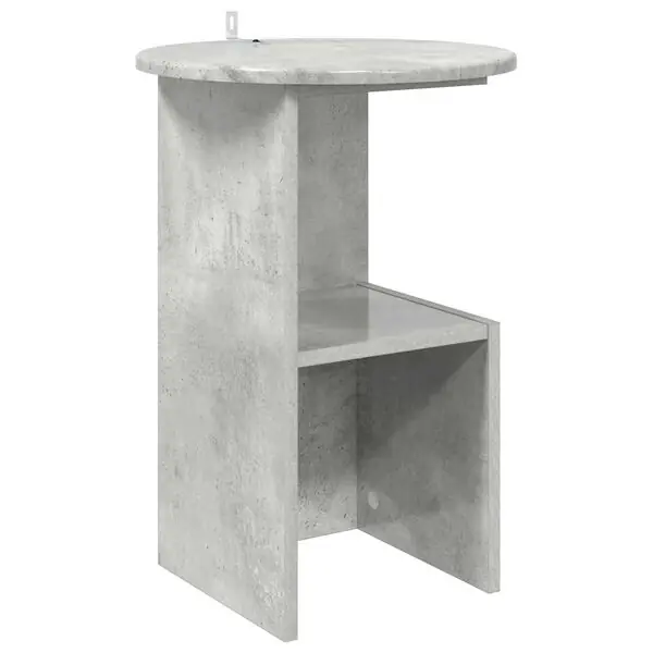 vidaXL Sidobord Betonggrå Ø 39,5 x 55 cm Konstruerat trä Begränsad tid