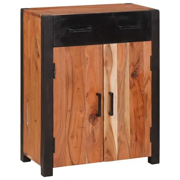vidaXL Sideboard med låda Brun 55 x 30 x 75 cm Massivt Akaciaträ Begränsat erbjudande