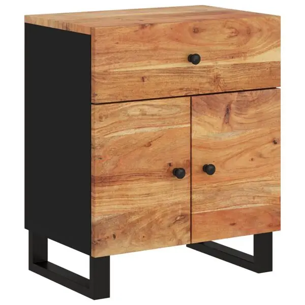 Sänkt pris vidaXL Sängbord 50x33x60 cm massivt akaciaträ och konstruerat trä
