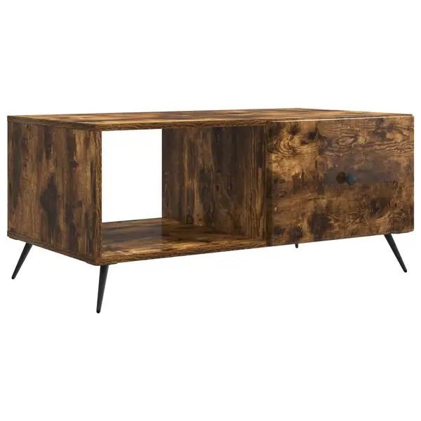 vidaXL Kaffeebord Rökt ek 90 x 50 x 40 cm Konstruerat trä Beställ nu