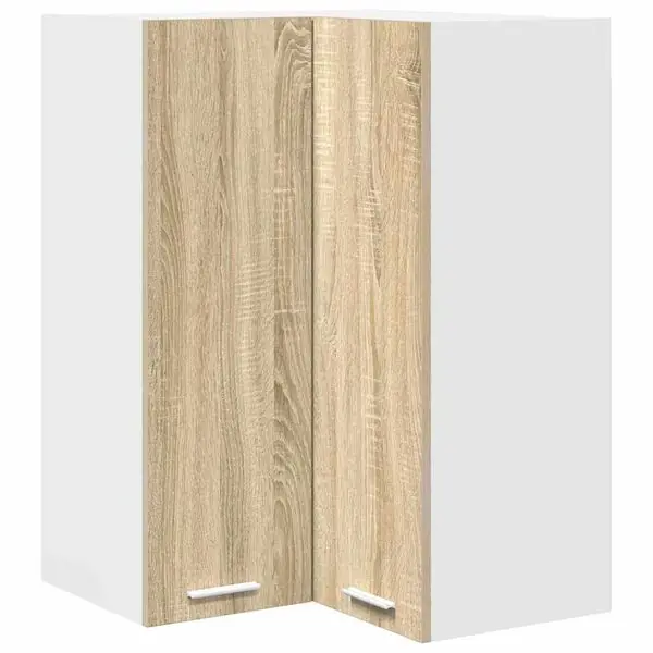 vidaXL Hängande skåp Sonoma ek och vit 57 x 57 x 80 cm Konstruerat trä Säker betalning