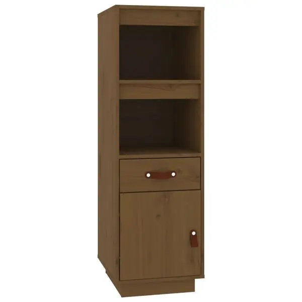 vidaXL Vitrinskåp honungsbrun 34x40x108,5 cm massiv furu Sänkt pris