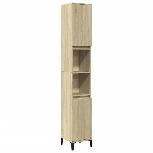 vidaXL Badrumsskåp sonoma-ek 30x30x190cm konstruerat trä Premium