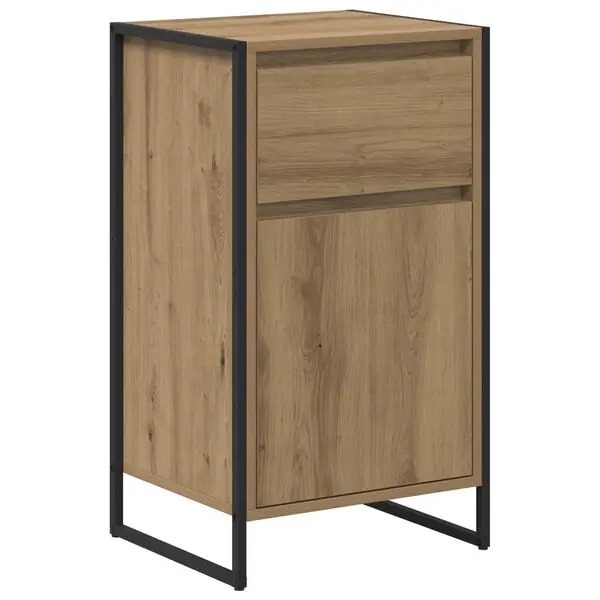 Nedsatt pris vidaXL Sideboard med låda Artisan Ek 43 x 36 x 75,5 cm Konstruerat trä