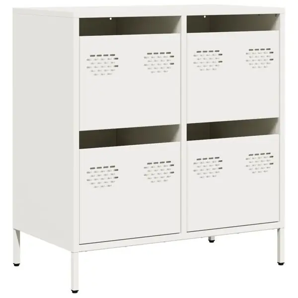Handla nu vidaXL Skänk vit 68x39x73,5 cm kallvalsat stål