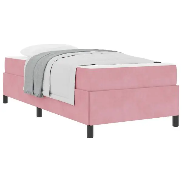 Utförsäljning vidaXL Sängram med madrass Rosa 80 x 200 cm tyg