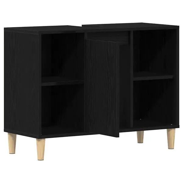 Handla nu vidaXL Diskbänkskåp svart ek 80x33x60 cm konstruerat trä