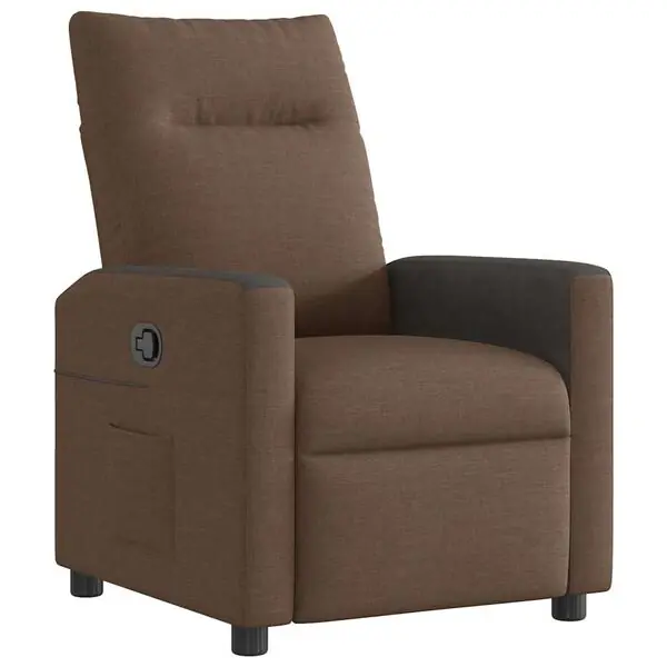 vidaXL Reclinerfåtölj brun tyg Endast idag
