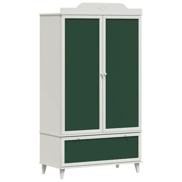 vidaXL Krittavla Garderob ROROS Vit 90 x 45 x 165 cm Konstruerat trä Kampanjpris