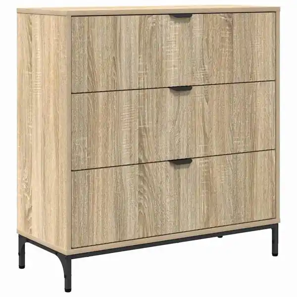 vidaXL Sideboard med låda Sonoma-ek 79,5 x 33 x 82 cm Konstruerat trä Kampanj