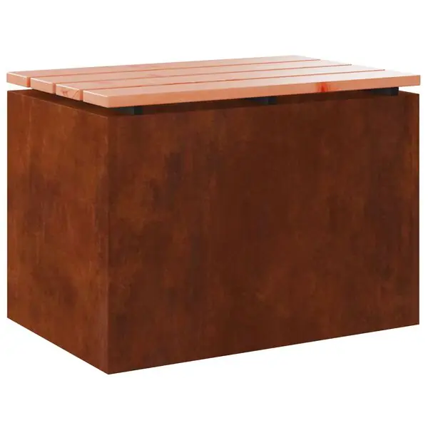 Nedsatt pris vidaXL Trädgårdsbänk Rostig 60 x 40 x 43 cm cortenstål