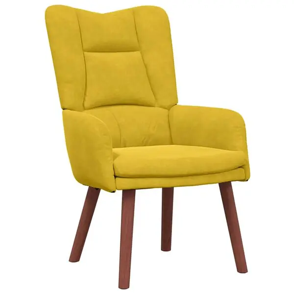 vidaXL fåtölj Gul 63 x 67 x 94 cm Sammet risnedsättning