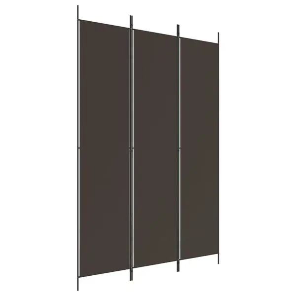 vidaXL Rumsavdelare 3 paneler 150x220 cm brun tyg Handla nu