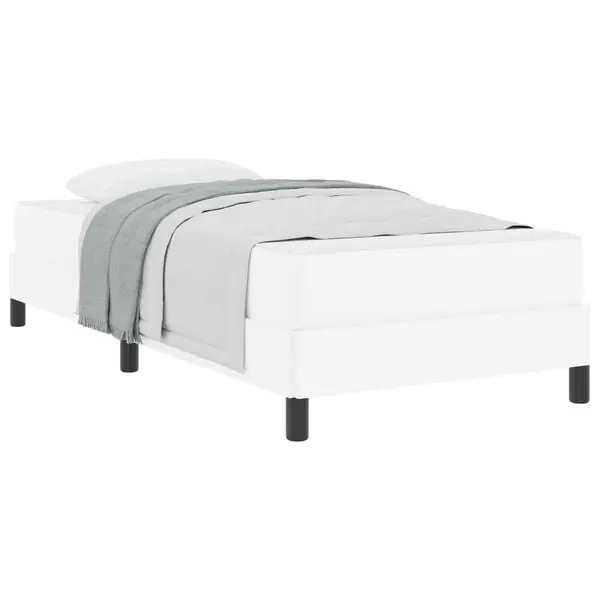 Snabb frakt vidaXL Sängram med madrass Ren Vit 80 x 200 cm tyg