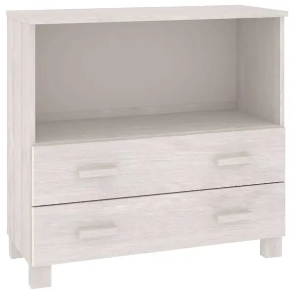 Nyhet vidaXL Byrå HAMAR vit 85x35x80 cm massiv furu