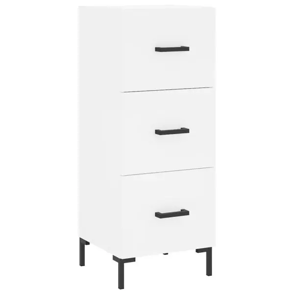 vidaXL Skänk vit 34,5x34x90 cm konstruerat trä risnedsättning