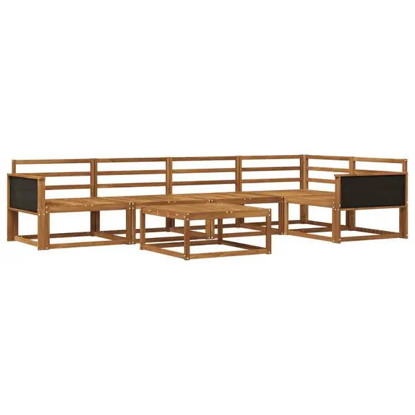 vidaXL Utomhussoffset 6 pcs Naturlig Massivt Akaciaträ Köp nu