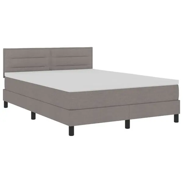 risnedsättning vidaXL Bäddfjäder med madrass med led Taupe 140 x 200 cm tyg