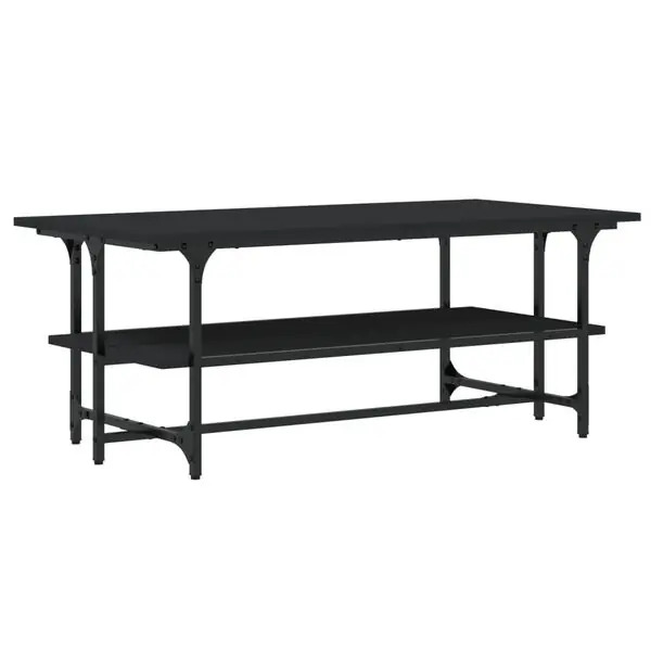 Billig vidaXL Soffbord svart 100x50x40 cm konstruerat trä