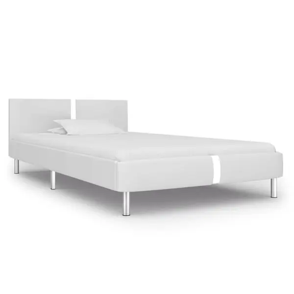 Expressleverans vidaXL Sängram utan madrass vit konstläder 90x200 cm