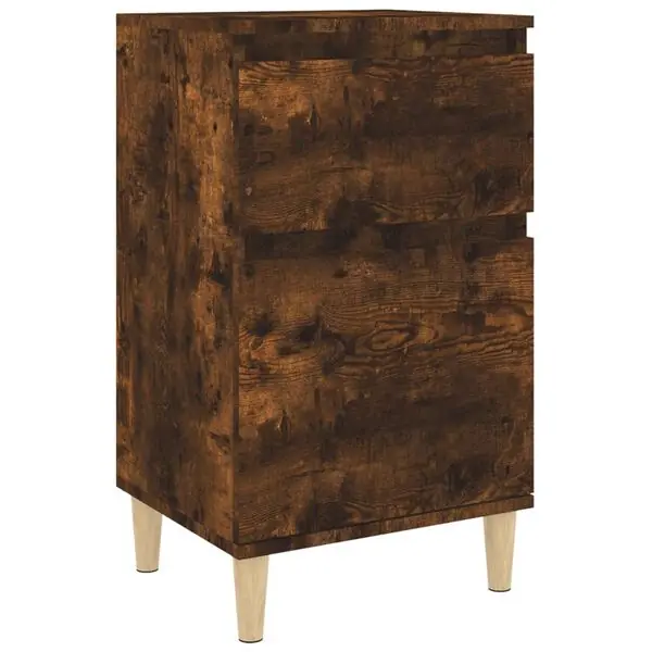 vidaXL Sängbord rökfärgad ek 40x35x70 cm Erbjudande
